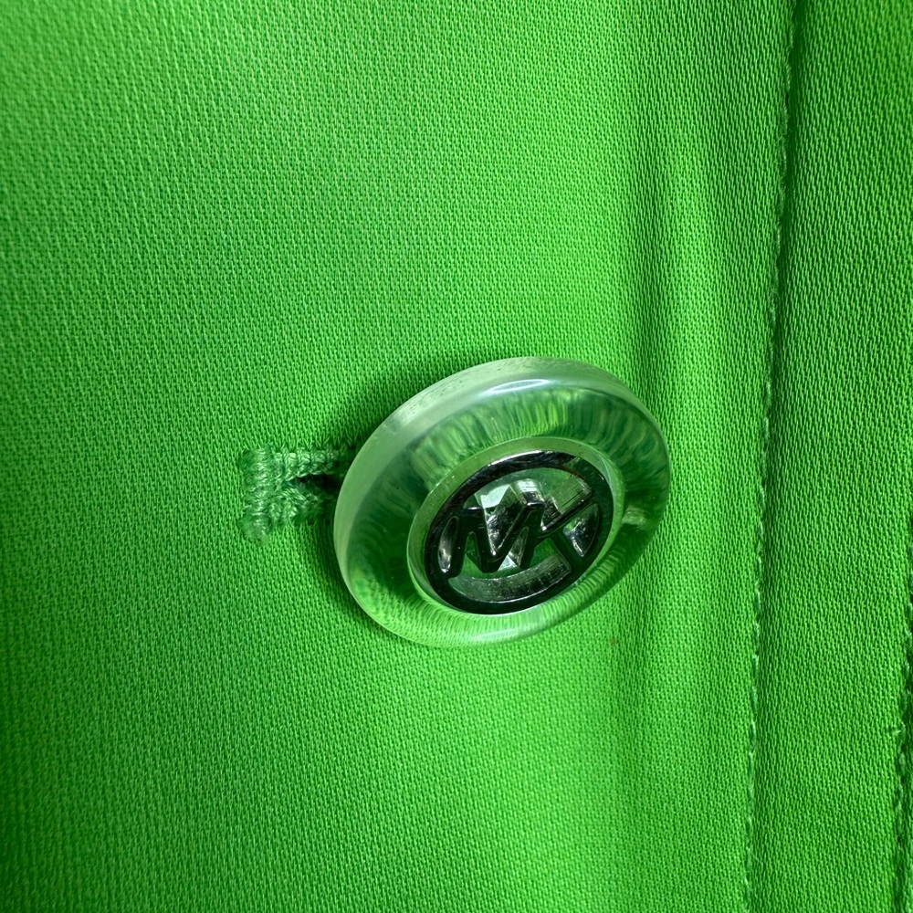 Michael Kors Vibrant Green Hooded Trench Coat - Picture 6 of 6